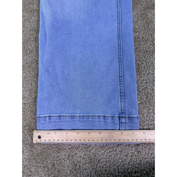 Bagatelle Collection Jeans Womens Size 30 Wide Leg Crop Denim Patch Pockets E141 - Picture 12 of 13